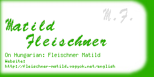matild fleischner business card
